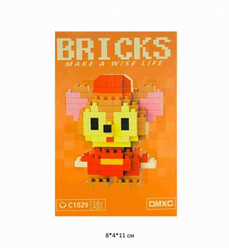 Конструктор арт. C1029 Микро Мышка в шапке 152 дет. в кор.~