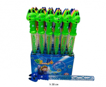 Пузыри мыльные арт. 3819-A Кот черные ушки цвета микс (24 шт.) шоубокс•